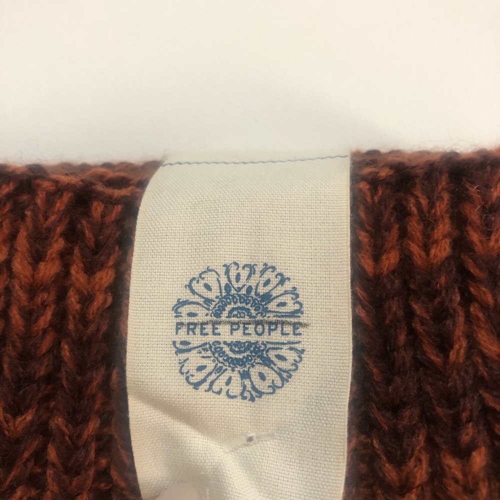 Free People Fairisle Rust Brown Retro Legwarmers - Picture 4 of 8